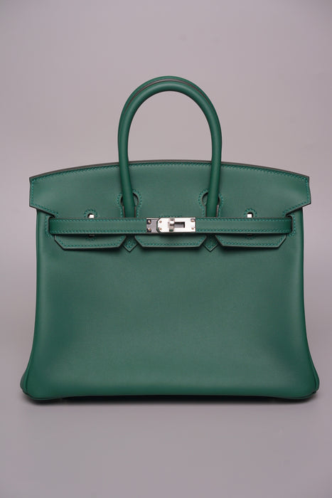 Hermes Birkin 25 in Vert Moyen Swift Phw (Brand New)