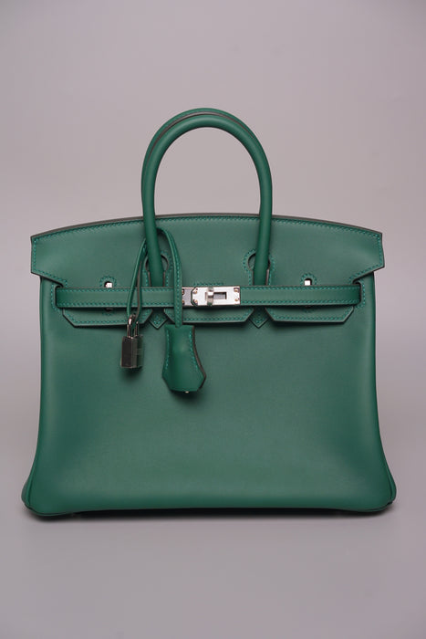 Hermes Birkin 25 in Vert Moyen Swift Phw (Brand New)