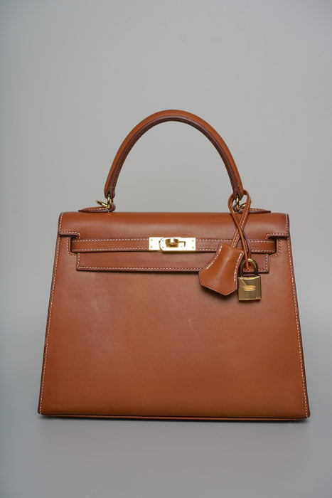 Hermes Kelly 25 in Smooth Barenia Ghw (Brand New)