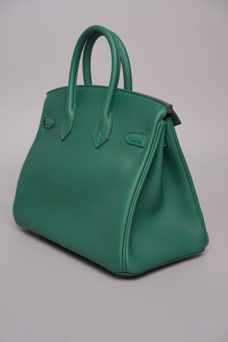 Hermes Birkin 25 in Vert Moyen Swift Phw (Brand New)