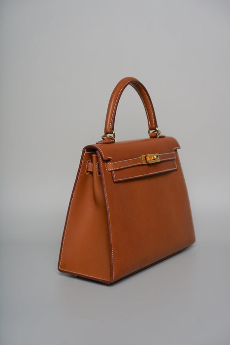 Hermes Kelly 25 in Smooth Barenia Ghw (Brand New)