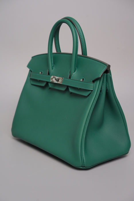 Hermes Birkin 25 in Vert Moyen Swift Phw (Brand New)