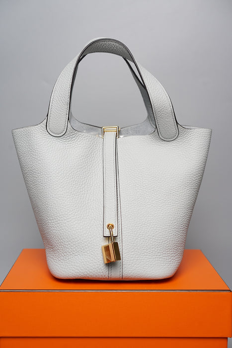 Hermes Picotin 18 in Bleu Pale Ghw