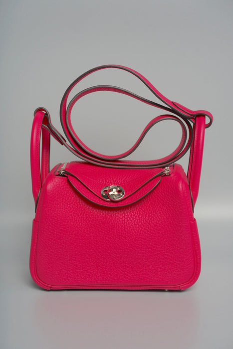Hermes Mini Lindy in Rose Shocking Phw (Brand New)