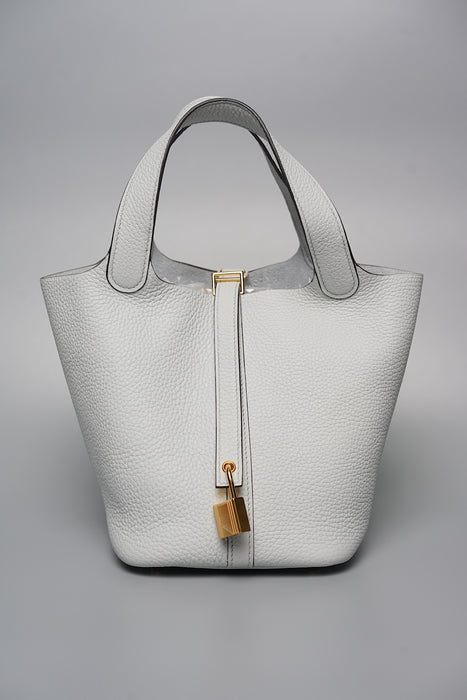 Hermes Picotin 18 in Bleu Pale Ghw