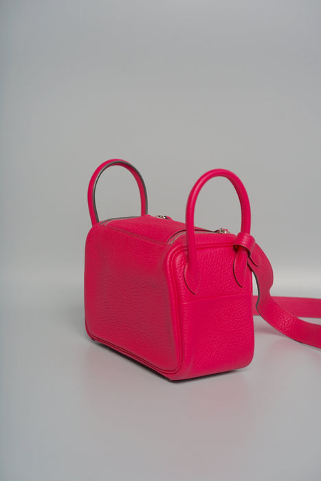 Hermes Mini Lindy in Rose Shocking Phw (Brand New)