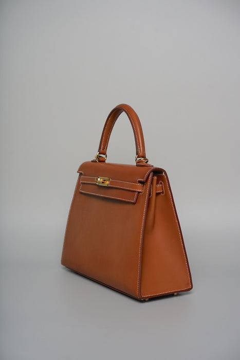 Hermes Kelly 25 in Smooth Barenia Ghw (Brand New)