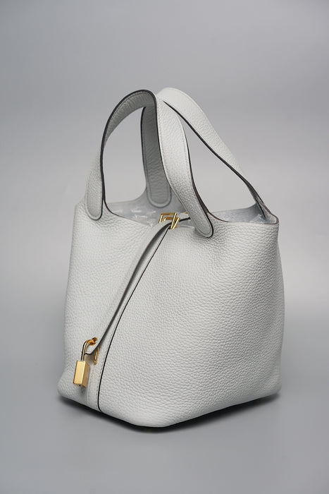 Hermes Picotin 18 in Bleu Pale Ghw