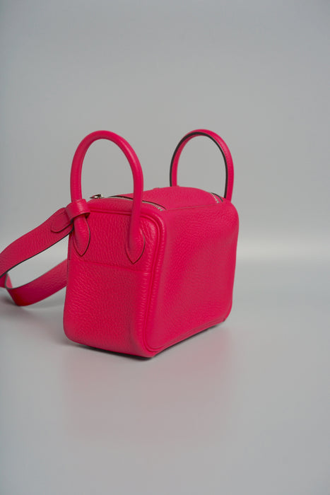Hermes Mini Lindy in Rose Shocking Phw (Brand New)