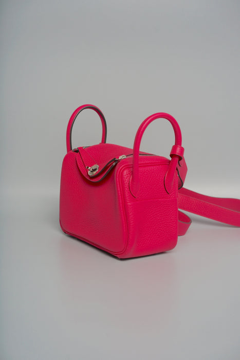Hermes Mini Lindy in Rose Shocking Phw (Brand New)