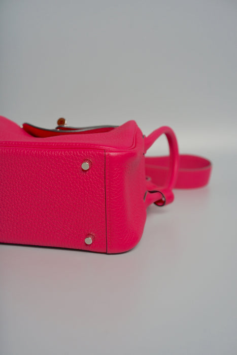 Hermes Mini Lindy in Rose Shocking Phw (Brand New)