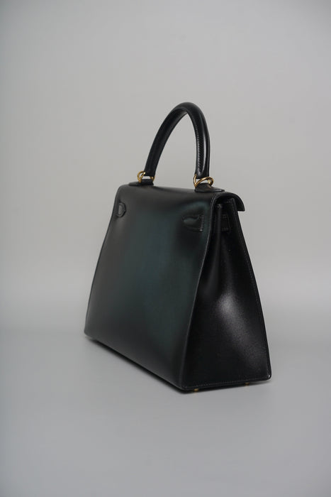 Hermes Kelly 28 in Black Box Ghw