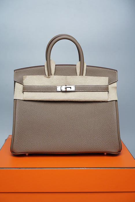 Hermes Birkin 25 in Etoupe Togo Phw (Brand New)