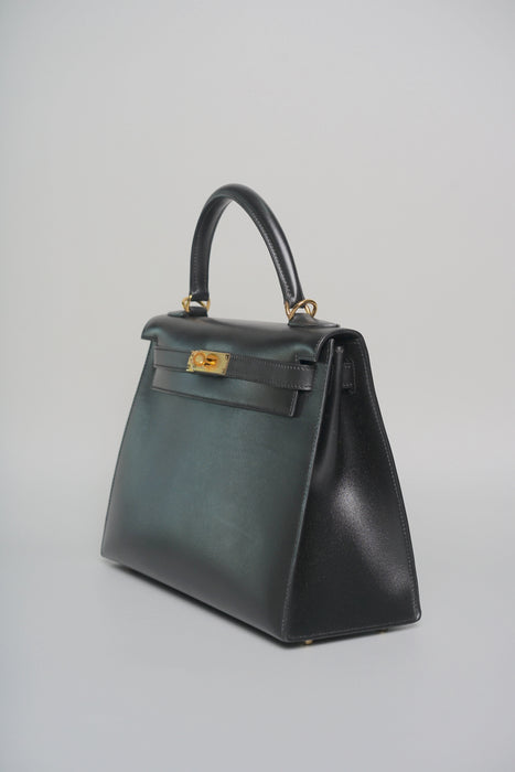 Hermes Kelly 28 in Black Box Ghw