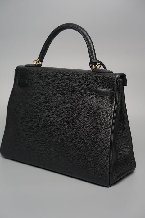 Hermes Kelly 32 Black Togo Retourne Ghw