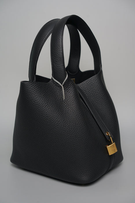 Hermes Picotin 22 in Noir Ghw (Brand New)