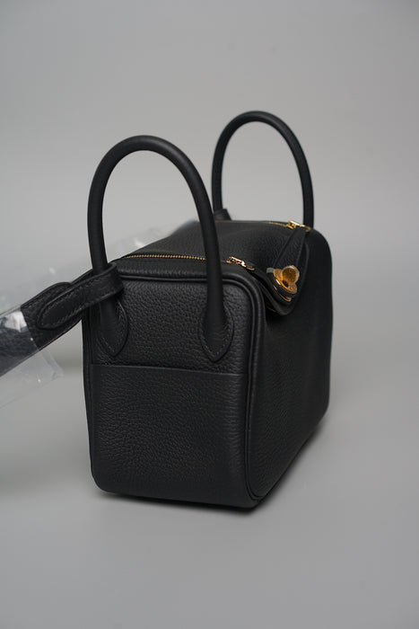 Hermes Mini Lindy II in Noir Ghw (Brand New)