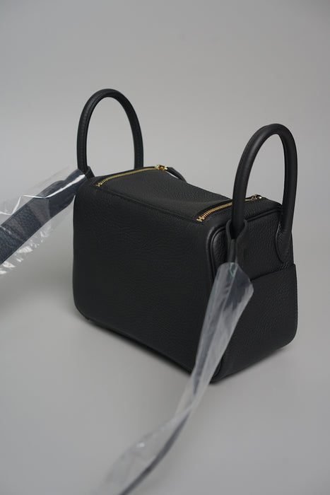 Hermes Mini Lindy II in Noir Ghw (Brand New)