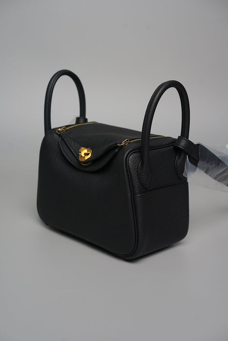 Hermes Mini Lindy II in Noir Ghw (Brand New)