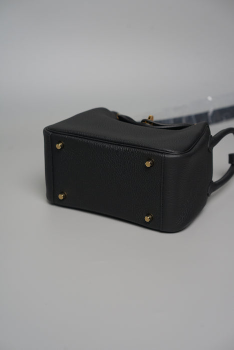 Hermes Mini Lindy II in Noir Ghw (Brand New)