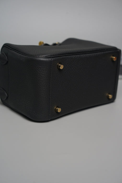 Hermes Mini Lindy II in Noir Ghw (Brand New)
