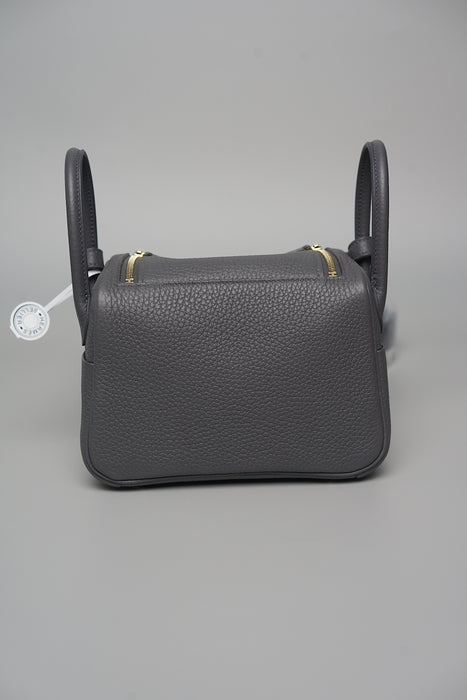 Hermes Mini Lindy II in Ardoise Permabrass (Brand New)