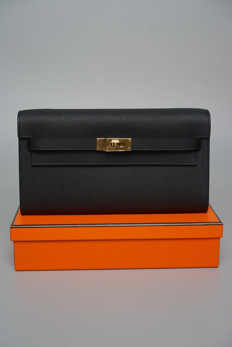 Hermes Kelly To Go in Noir Ghw (Brand New)