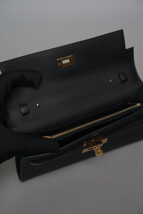 Hermes Kelly To Go in Noir Ghw (Brand New)