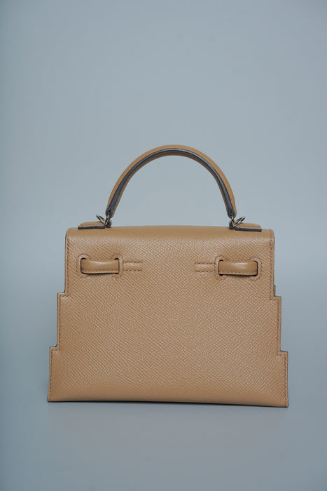 Hermes Kelly Picto in Chai/Mauve Sylvester/Blue Celeste Phw (Brand New)