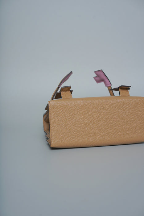 Hermes Kelly Picto in Chai/Mauve Sylvester/Blue Celeste Phw (Brand New)