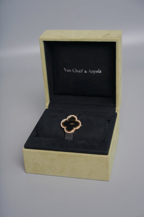 VCA Vintage Alhambra Watch in Yellow Gold Diamonds