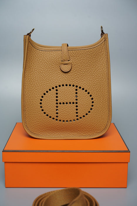 Hermes Mini Evelyne 16 in Biscuit Ghw (Brand New)