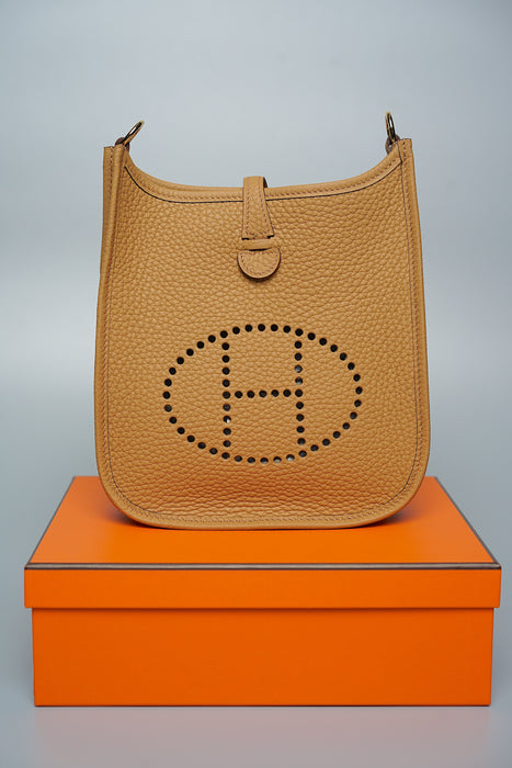 Hermes Mini Evelyne 16 in Biscuit Ghw (Brand New)