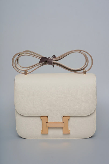Hermes Constance 18 in Craie Epsom Rghw