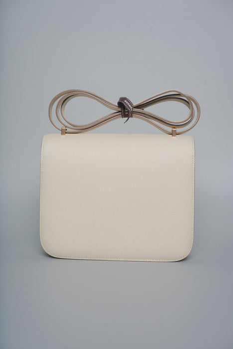 Hermes Constance 18 in Craie Epsom Rghw