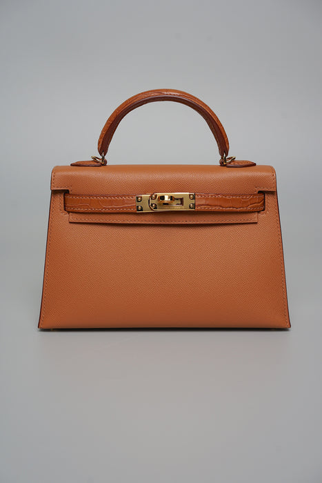Hermes Kelly 20 Sellier Touch in Madame Matte Alligator Gold Ghw (Brand New)