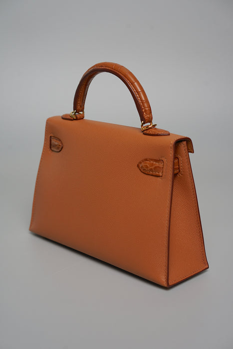 Hermes Kelly 20 Sellier Touch in Madame Matte Alligator Gold Ghw (Brand New)