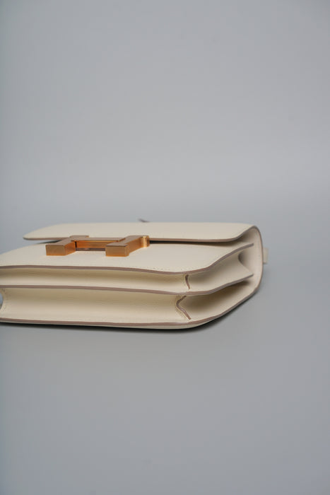 Hermes Constance 18 in Craie Epsom Rghw
