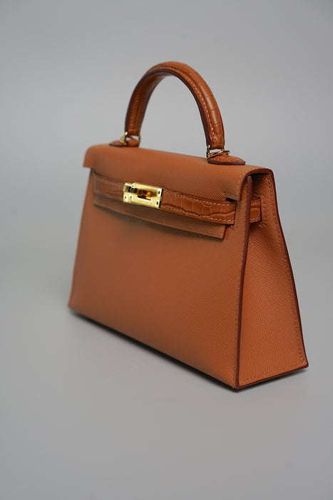 Hermes Kelly 20 Sellier Touch in Madame Matte Alligator Gold Ghw (Brand New)