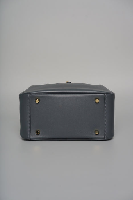 Hermes Mini Lindy in Gris Misty Swift Permabrass