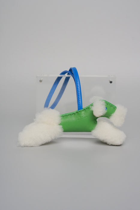 Hermes Budy Charm in Fox Terrier Merinos Wool and Milo lambskin (Brand New)