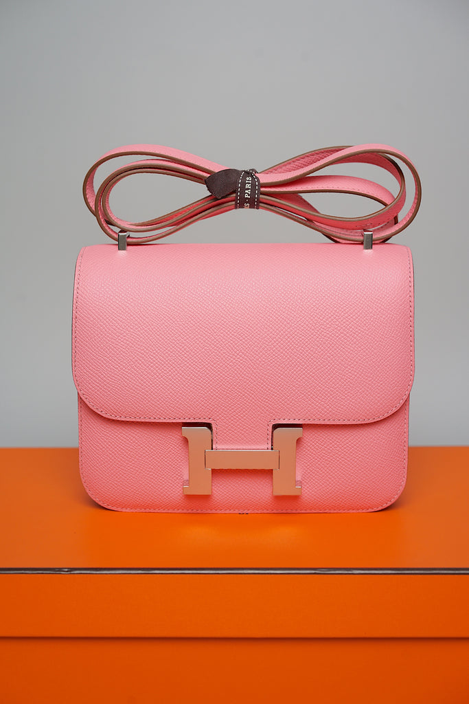 Hermes Constance 18 in Rose Darling Chèvre Phw (Brand New