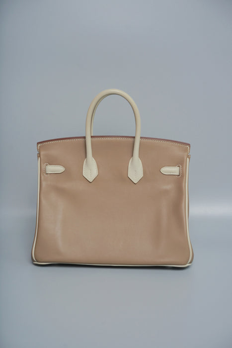 Hermes Birkin 25 in Etoupe x Gris Perle Swift Brushed Phw