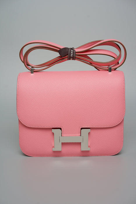 Hermes Constance 18 in Rose Darling Chèvre Phw (Brand New)