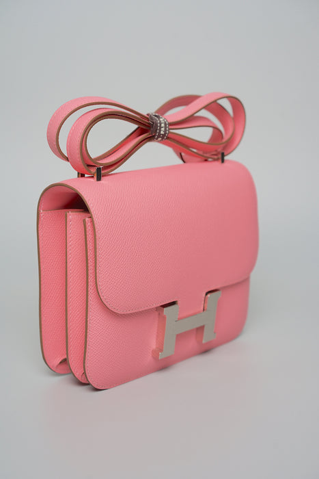 Hermes Constance 18 in Rose Darling Chèvre Phw (Brand New)