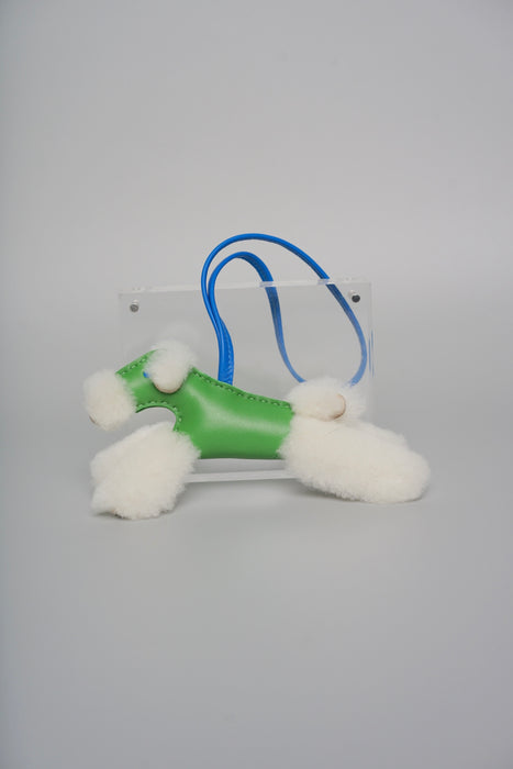 Hermes Budy Charm in Fox Terrier Merinos Wool and Milo lambskin (Brand New)