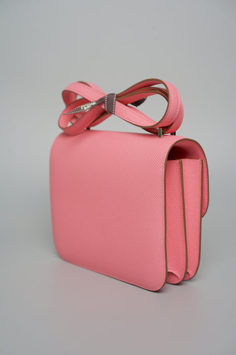 Hermes Constance 18 in Rose Darling Chèvre Phw (Brand New)