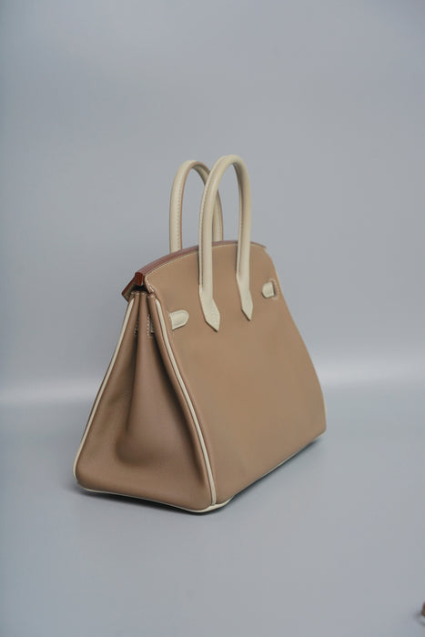 Hermes Birkin 25 in Etoupe x Gris Perle Swift Brushed Phw