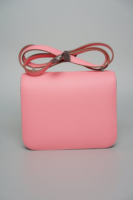Hermes Constance 18 in Rose Darling Chèvre Phw (Brand New)