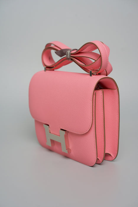 Hermes Constance 18 in Rose Darling Chèvre Phw (Brand New)